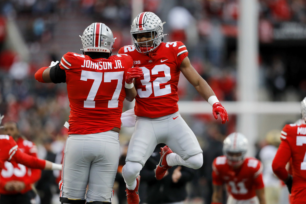 Paris Johnson Jr. (77) established himself as one of the 2023 NFL Draft's premier linemen in 2021. 