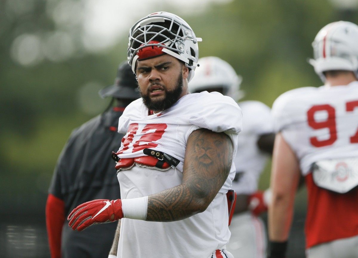 Ohio State defensive tackle Haskell Garrett (92) is a preseason All-American.