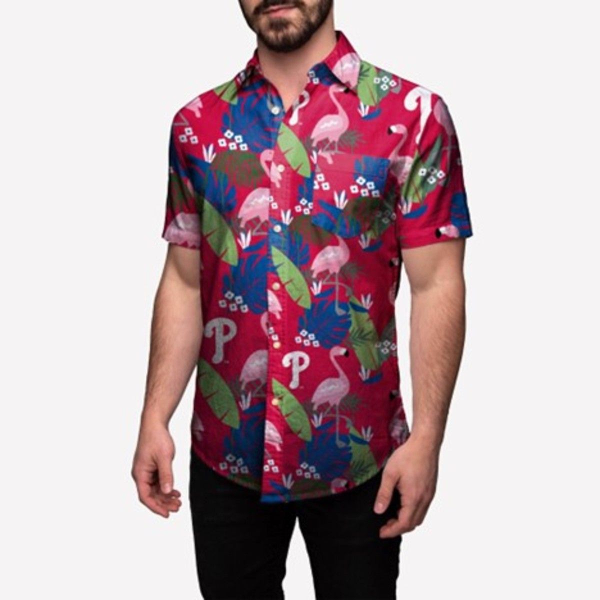 Philadelphia Phillies Floral Button Up Shirt