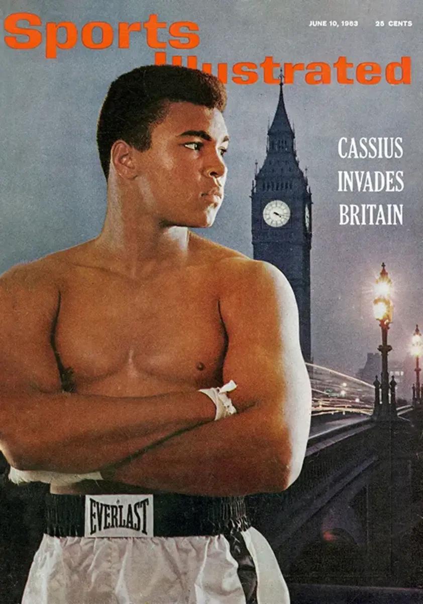Cassius Clay (Muhammad Ali) on the cover of Sports Illustrated in 1963