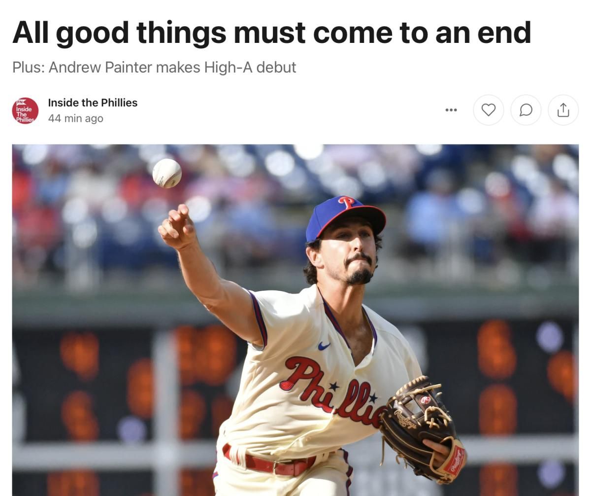Philadelphia Phillies Phocus: All Good Things Must Come to an End As  Winning Streak Ends at Nine Games - Sports Illustrated Inside The Phillies