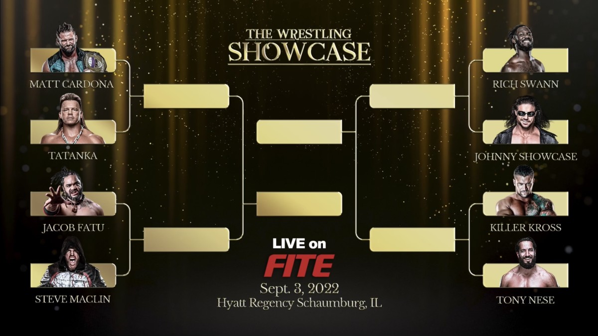 Bracket for "The Wrestling Showcase" tournament