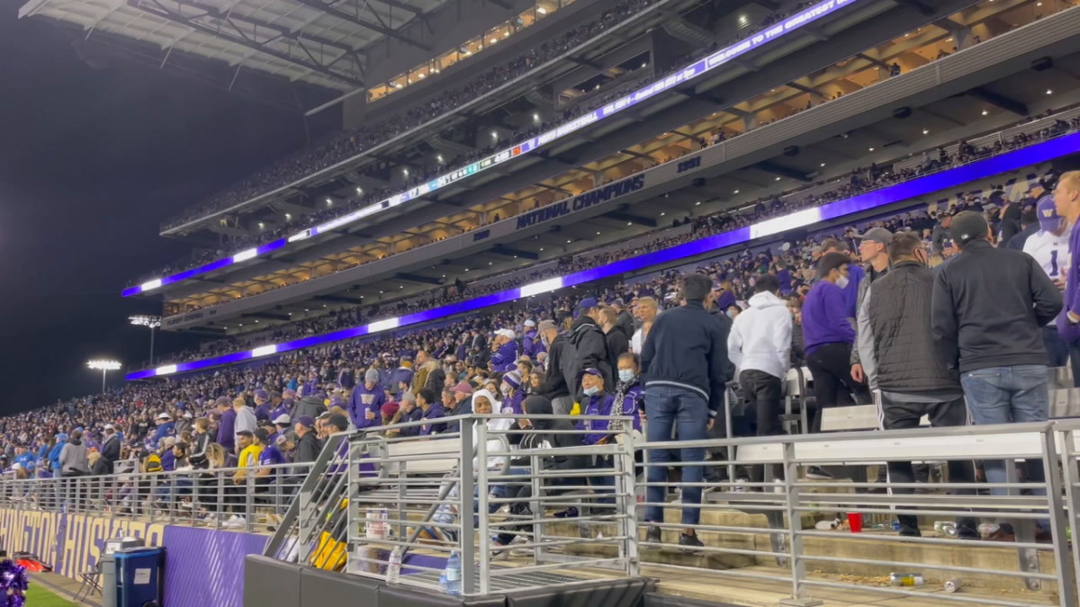 Not a full house, but the Huskies had a good-sized crowd for its 2021 UCLA game. 