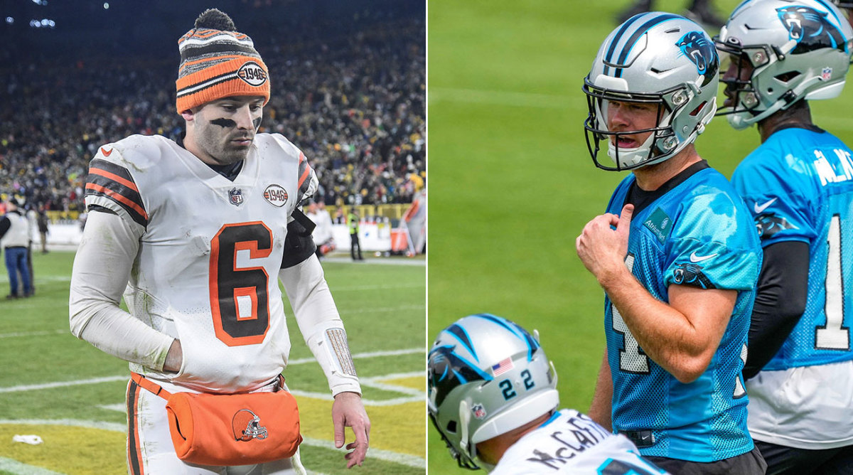 Baker Mayfield on the Browns and Sam Darnold on the Panthers.