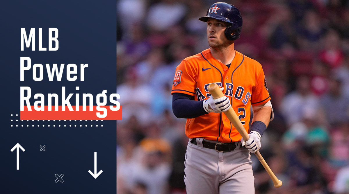 Graphic featuring Alex Bregman of the Astros with the words MLB Power Rankings