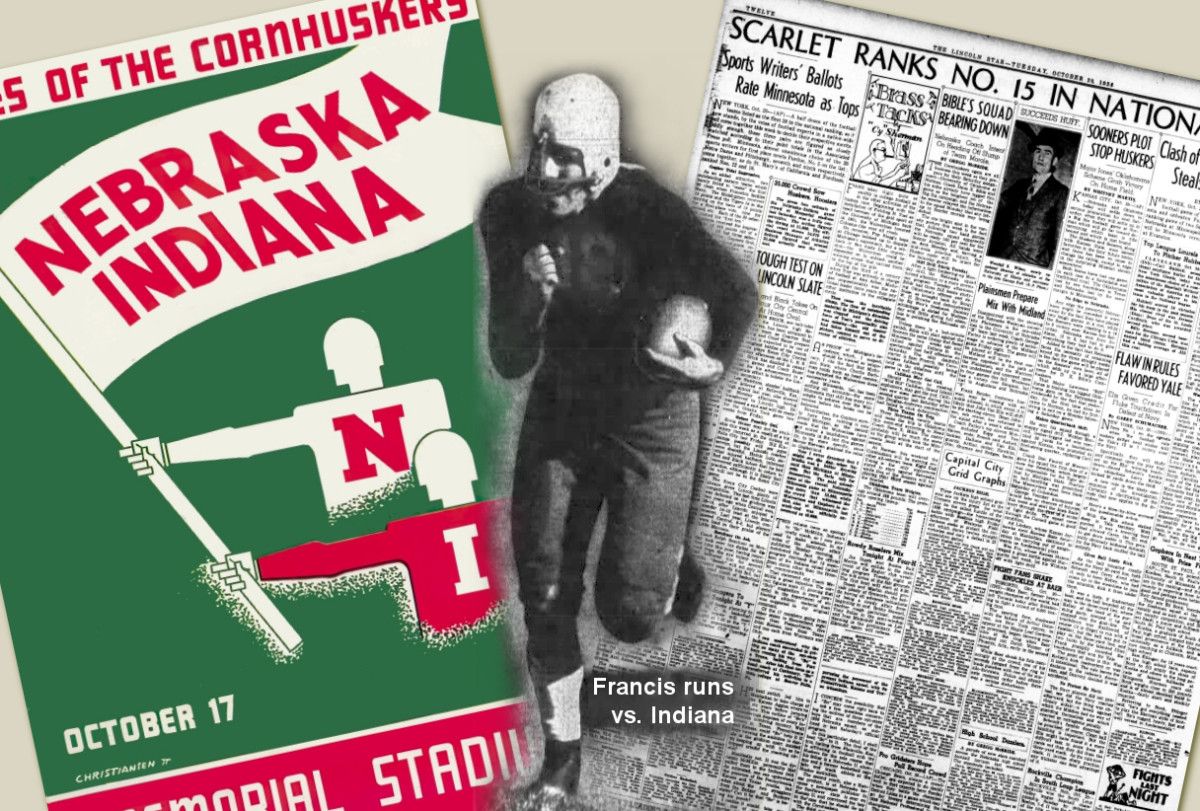 Sam Francis 1936 vs. Indiana and AP poll page