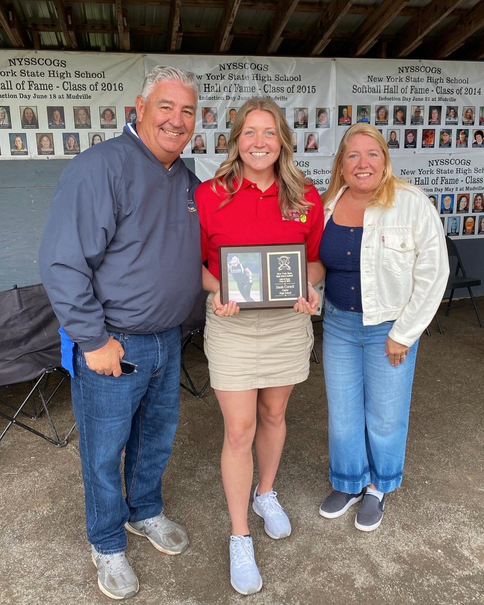 Sarah Cornell inducted into the New York Softball Hall of Fame