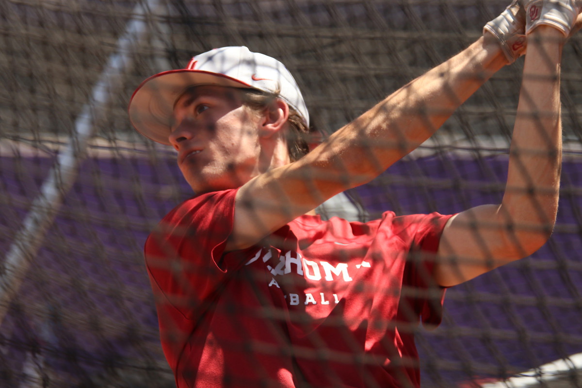 Peyton Graham in the cage Tuesday.