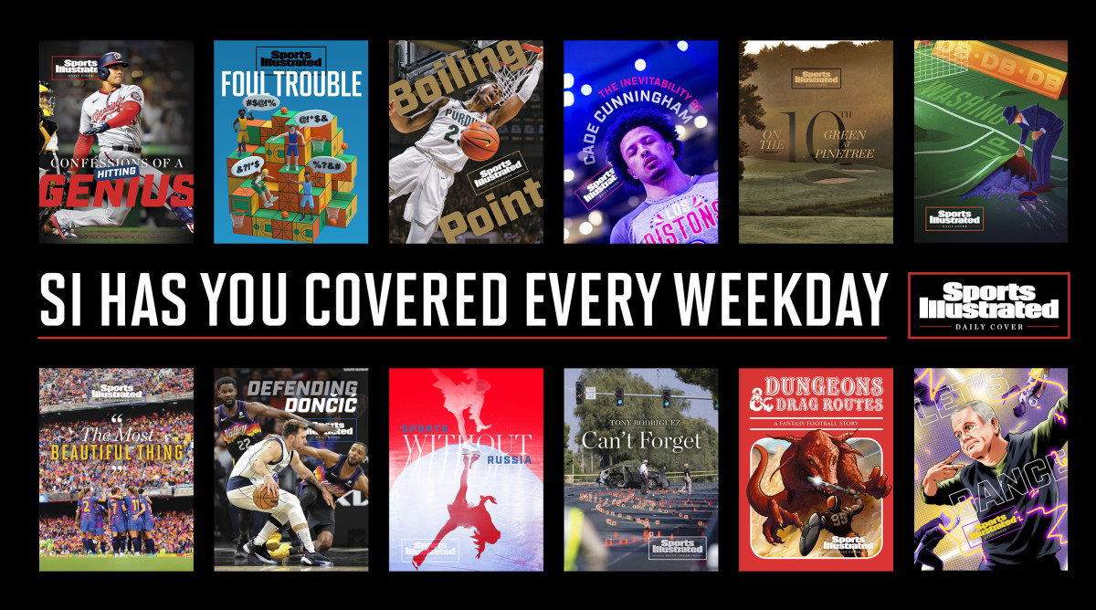 Grid of 10 SI Daily Covers with “SI has you covered every weekday”