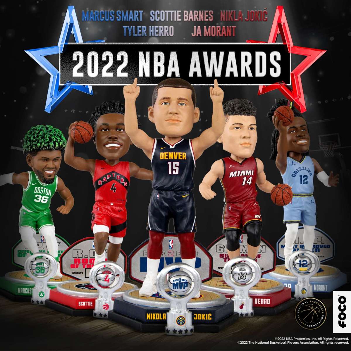 2022 NBA Awards Bobblehead Collection