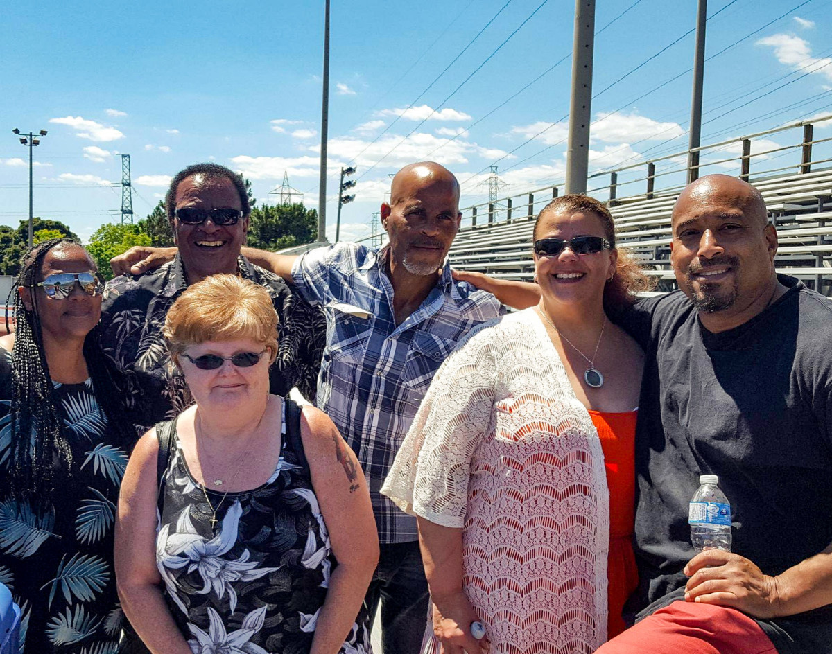 The Toronto reunion (minus Aaron), from left: Paula, Ricky, Jeanie, Adrian, Lisa and Trevor.