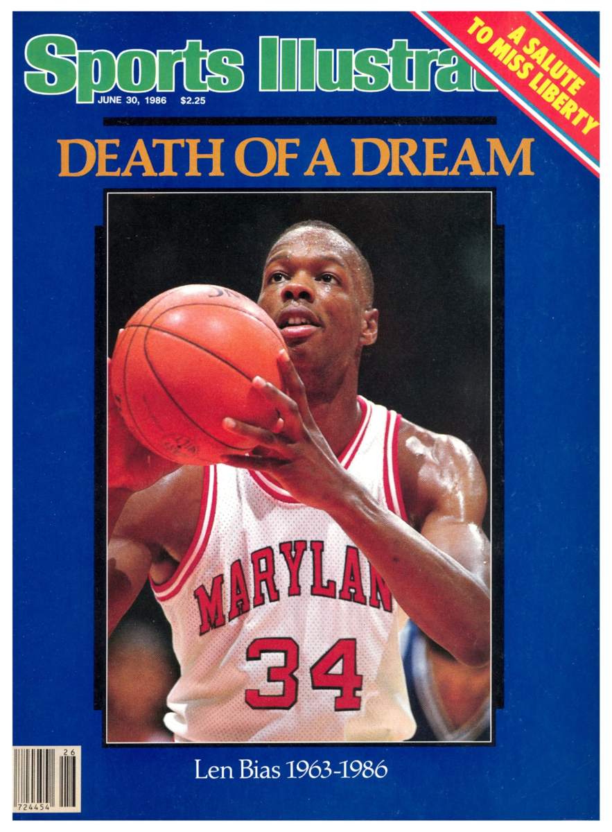 Sports Illustrated cover featuring Len Bias after his death