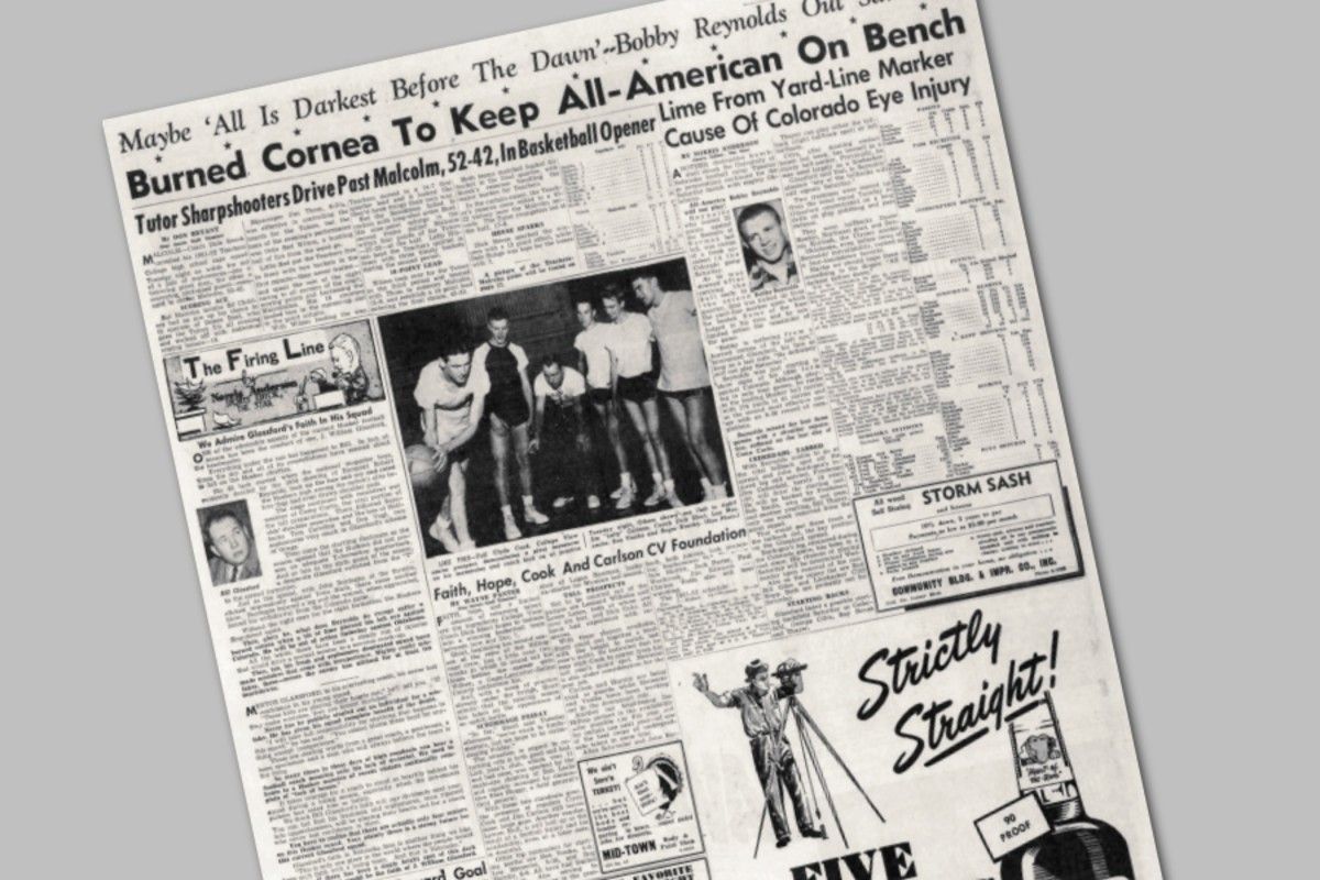 Bobby Reynolds burned cornea vs. Colorado 1951