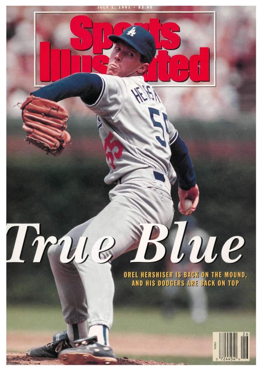 Dodgers' Orel Hershiser on the cover of Sports Illustrated in 1991