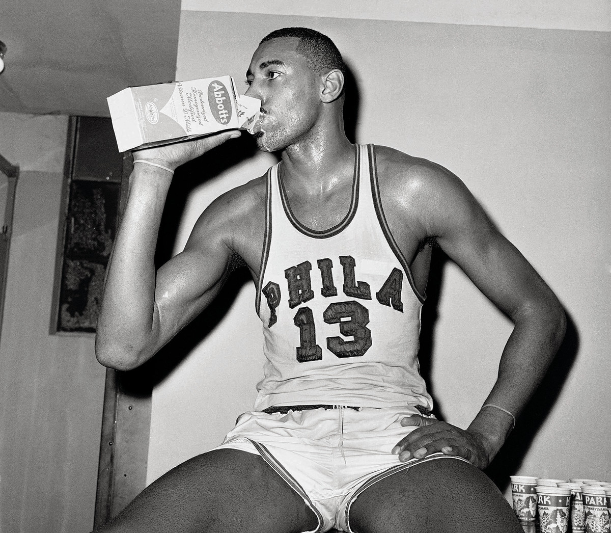 Immediately after Wilt Chamberlain scored 100 points in a game, he downed a carton of milk.