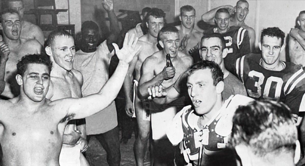 1958 vs. Pittsburgh postgame locker room