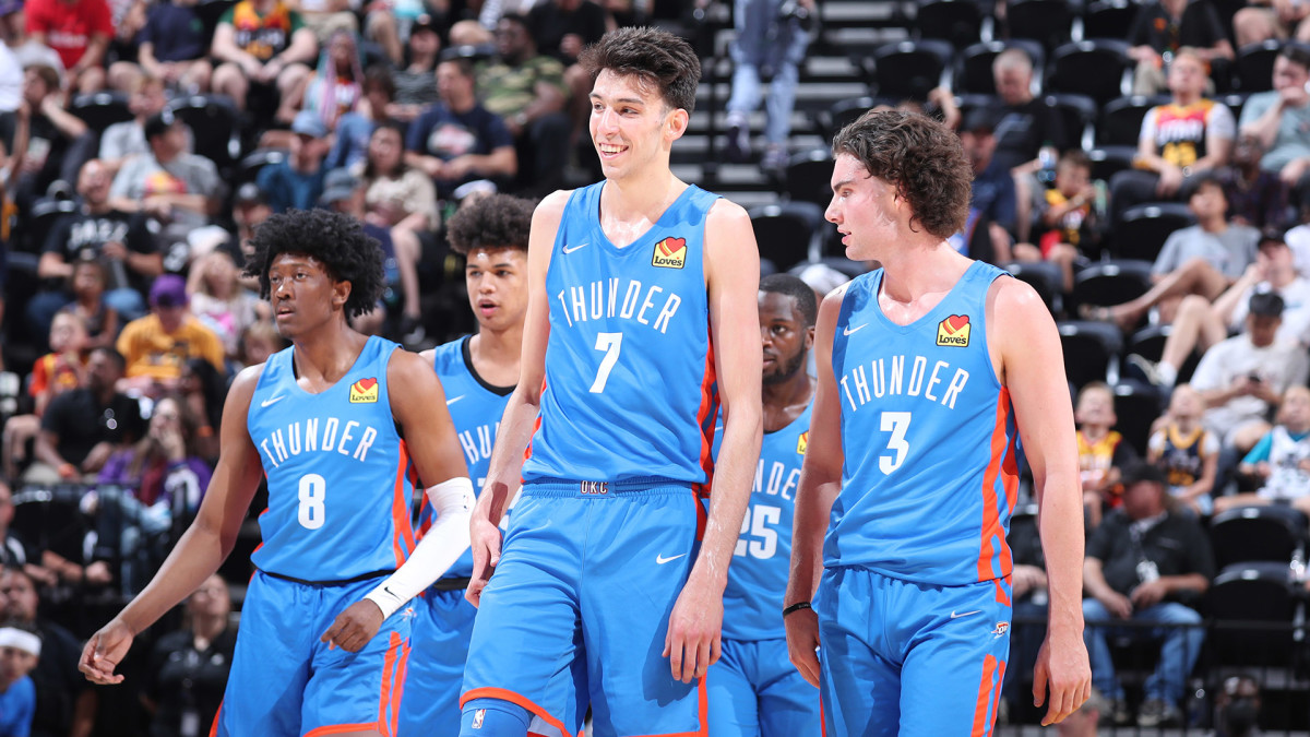 Holmgren, Giddey, Jalen Williams and Ousmane Dieng all posted double digits in scoring on Saturday, but it wasn't enough to overcome the Rockets (Photo courtesy of NBA.com)
