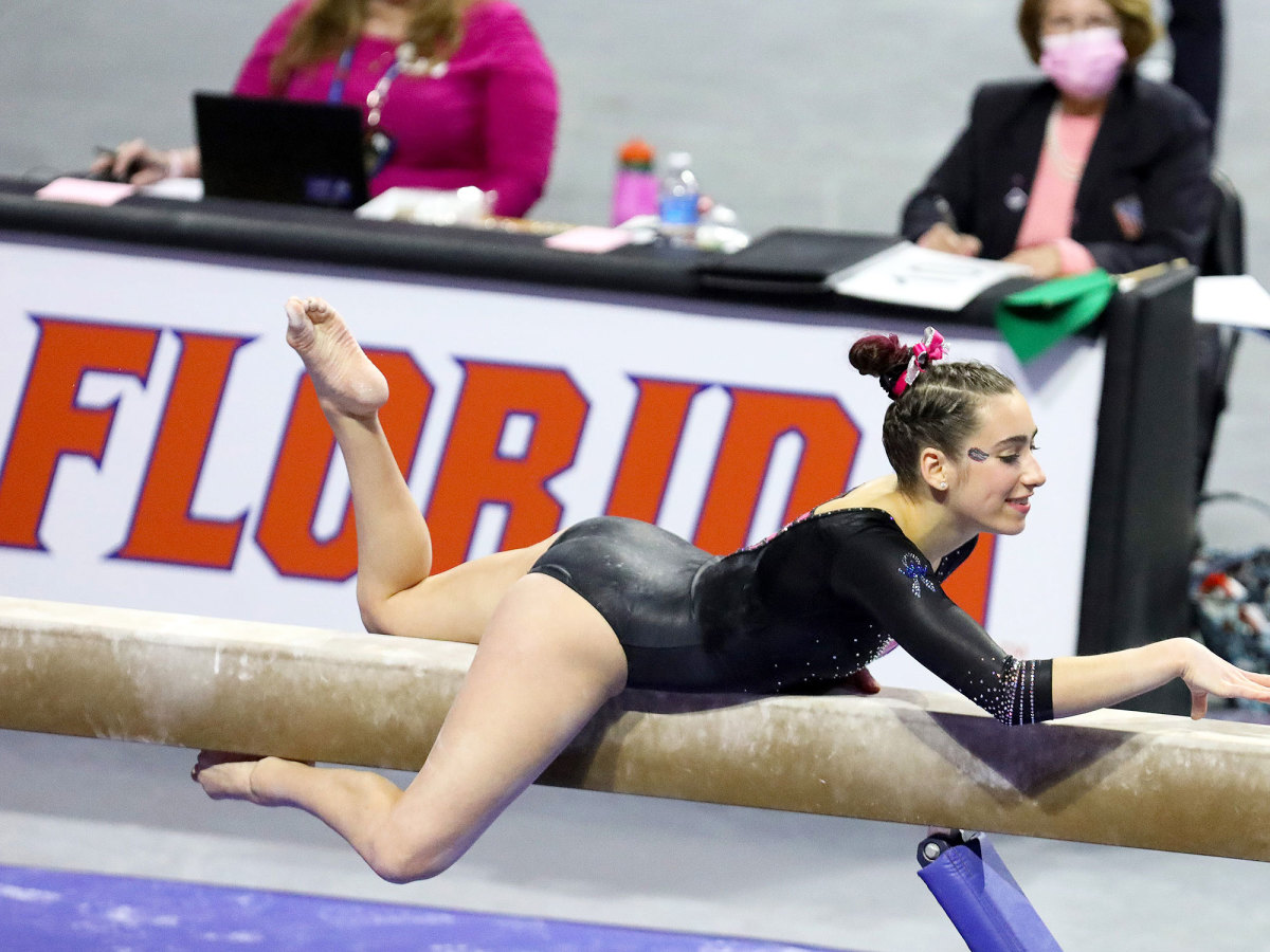 Florida gymnast Leah Clapper competes at a meet