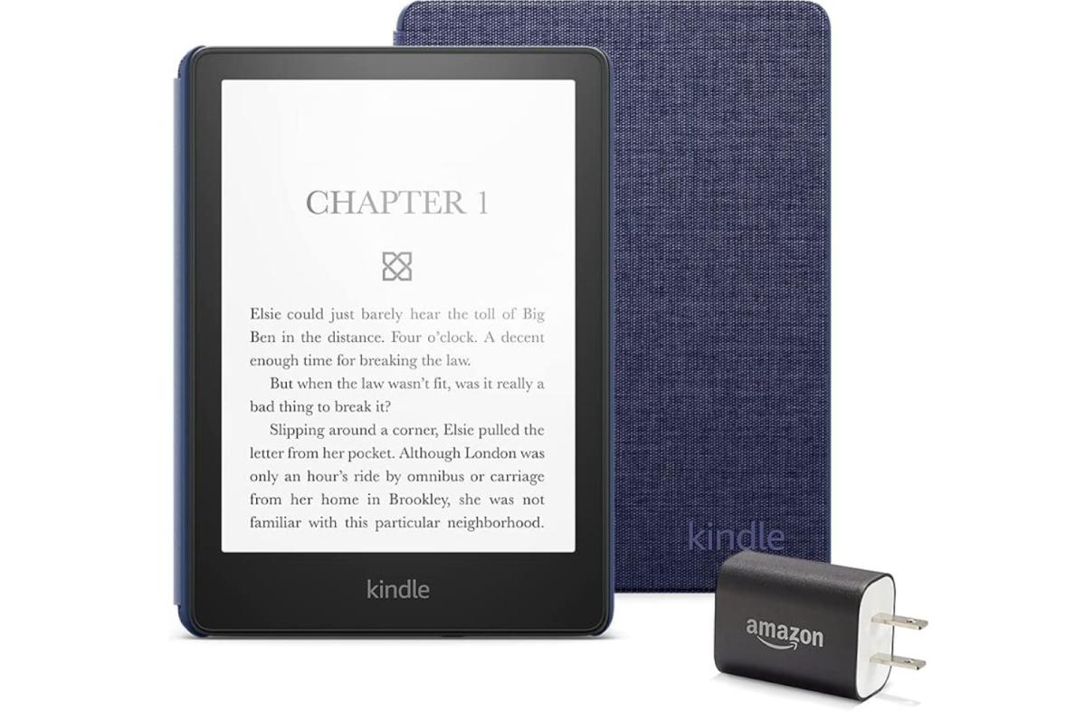 Kindle bundle with fabric cover and charger