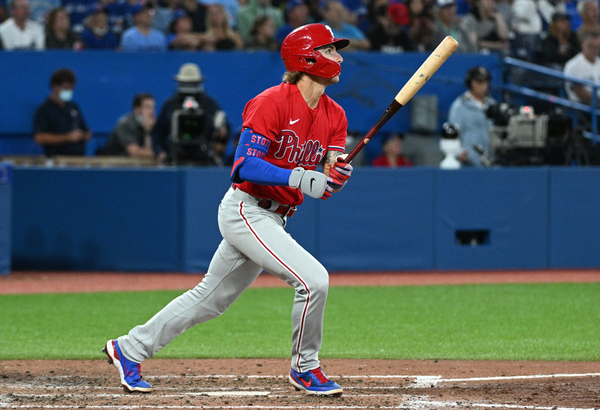 Phillies rookie Bryson Stott hit two home runs in two games against the Toronto Blue Jays.