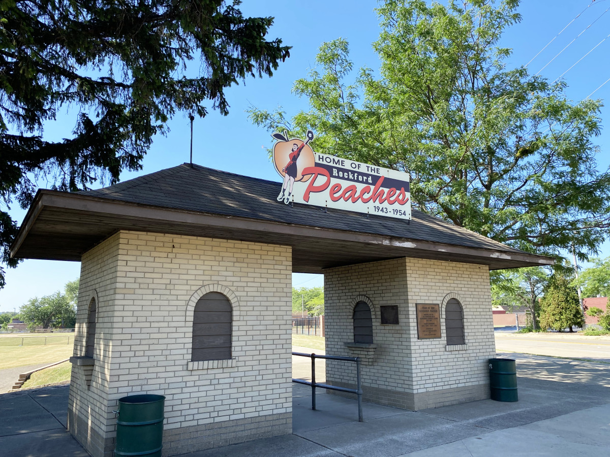 Entrance to Beyer Stadium, home of the Rockford Peaches