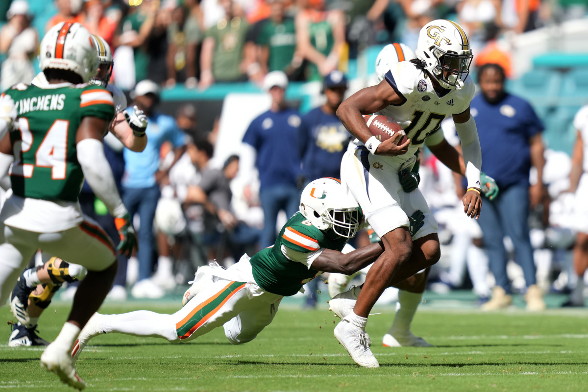 Georgia Tech Quarterback Jeff Sims vs Miami