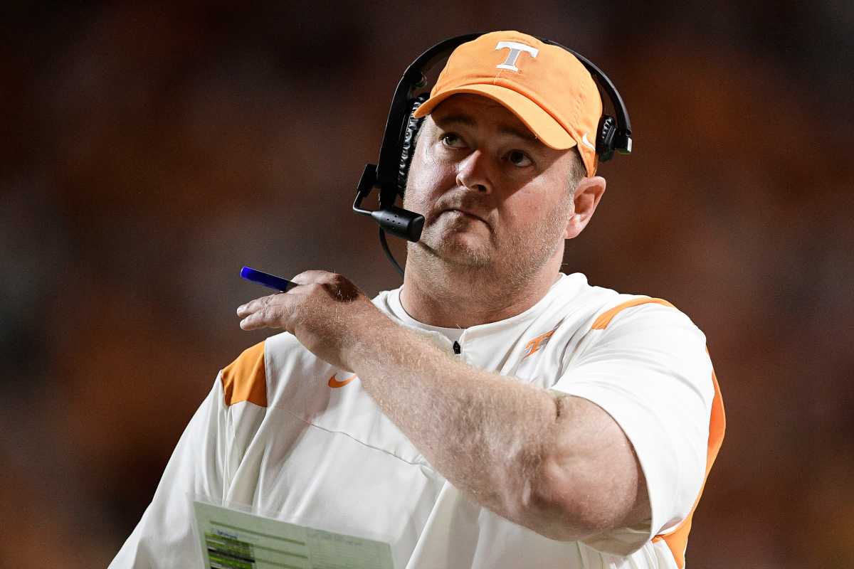 Tennessee Head Coach Josh Heupel during a game against Bowling Green at Neyland Stadium in Knoxville, Tenn. on Thursday, Sept. 2, 2021. Kns Tennessee Bowling Green Football