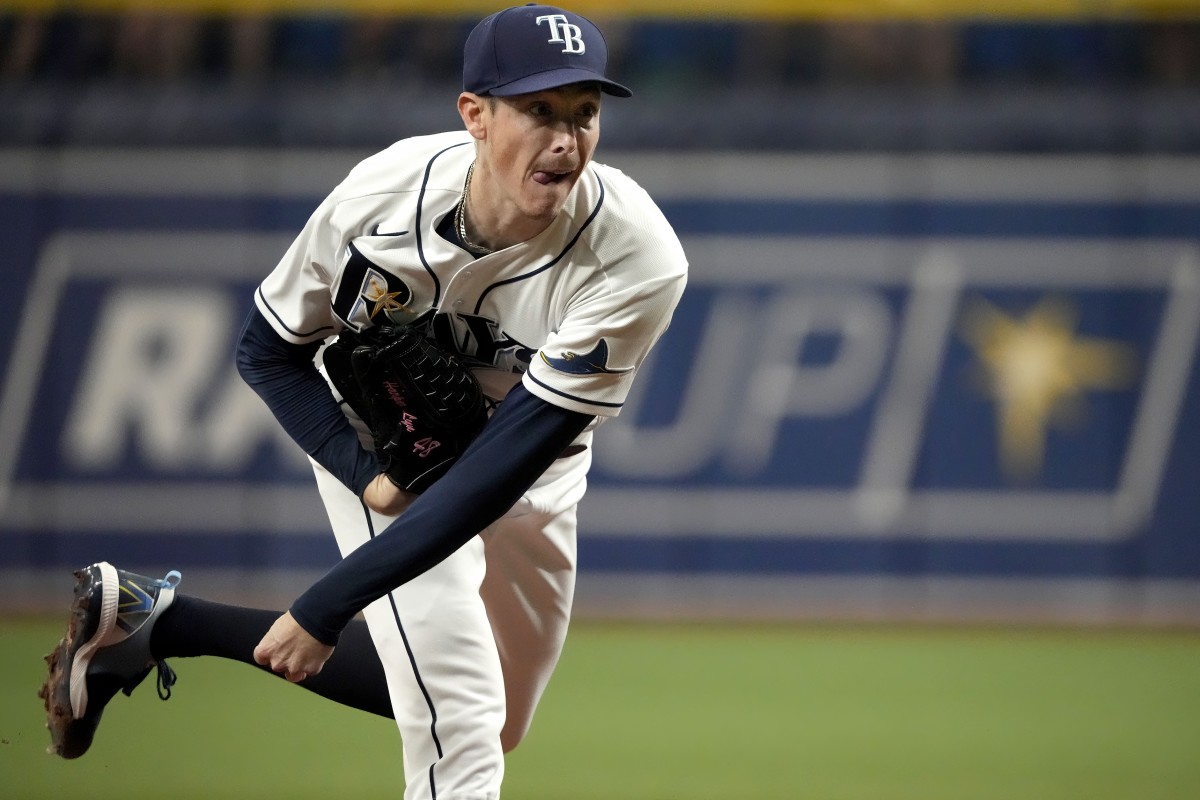 Tampa Bay Rays starting pitcher Ryan Yarbrough (48) throws a pitch in the first inning against the Baltimore Orioles on Saturday at Tropicana Field. Mandatory (Dave Nelson-USA TODAY Sports)