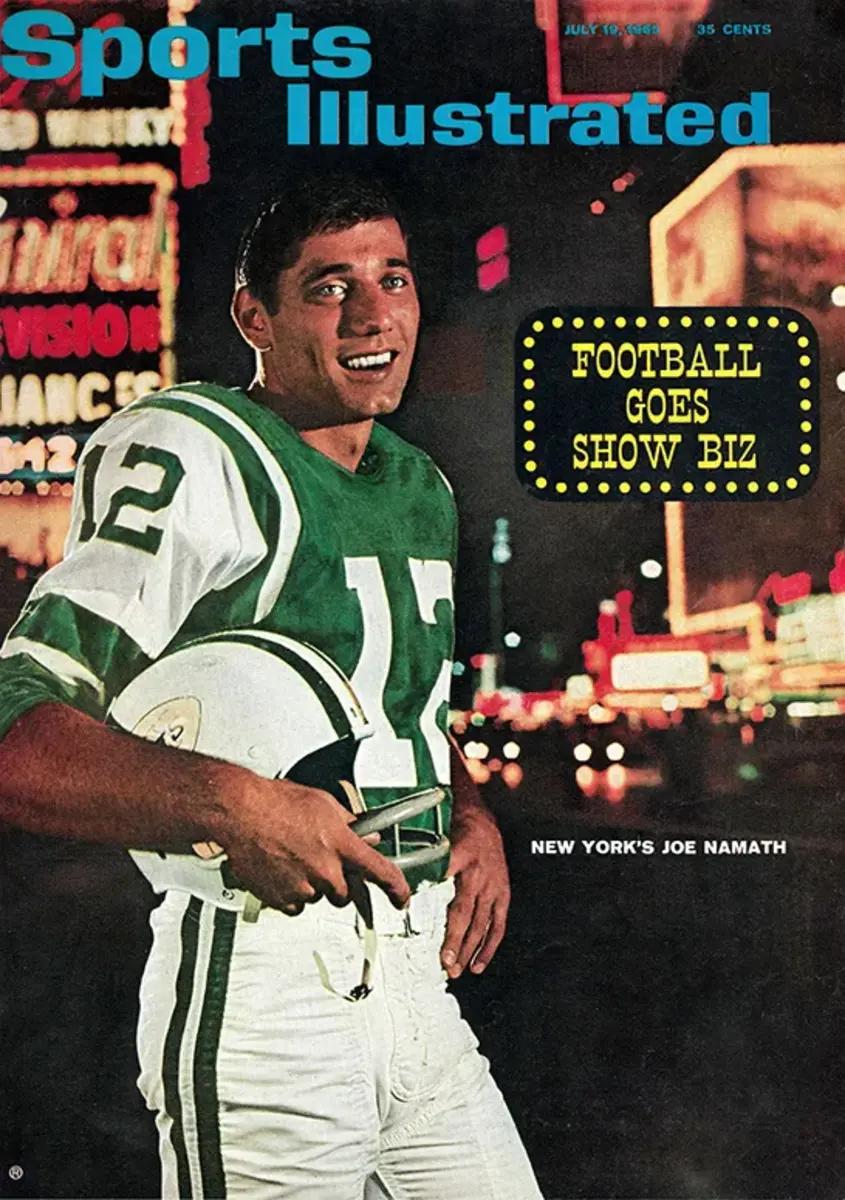 Joe Namath on the cover of Sports Illustrated in 1965