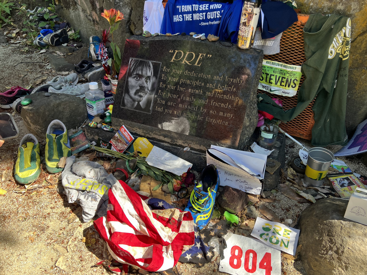 Pre’s Rock marks the spot where Prefontaine died in a car crash in 1975