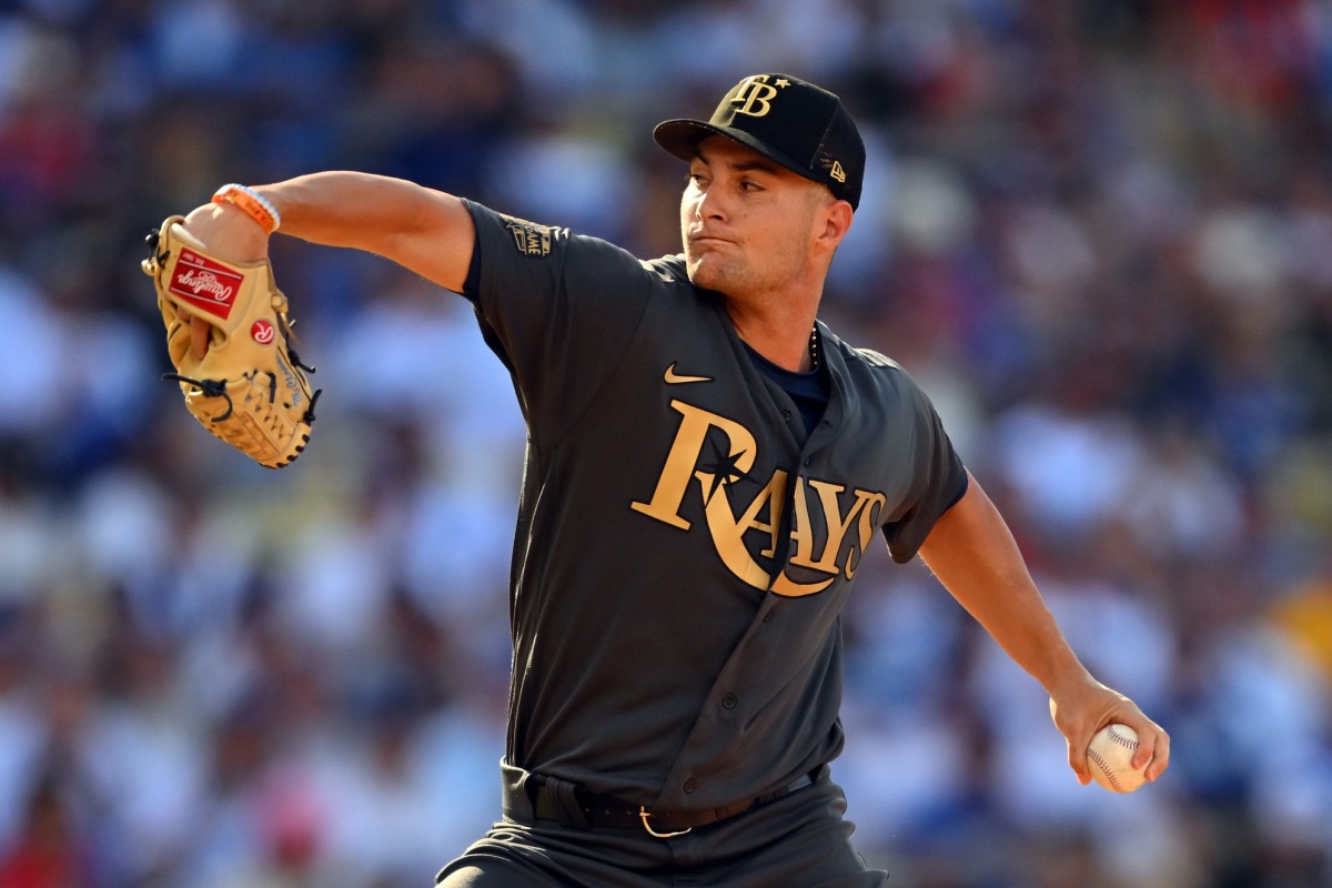 Tampa Bay Pitcher Shane McClanahan Gets Touched Up in All-Star Game Debut,  But American League Wins Again. - Sports Illustrated Tampa Bay Rays Scoop  News, Analysis and More