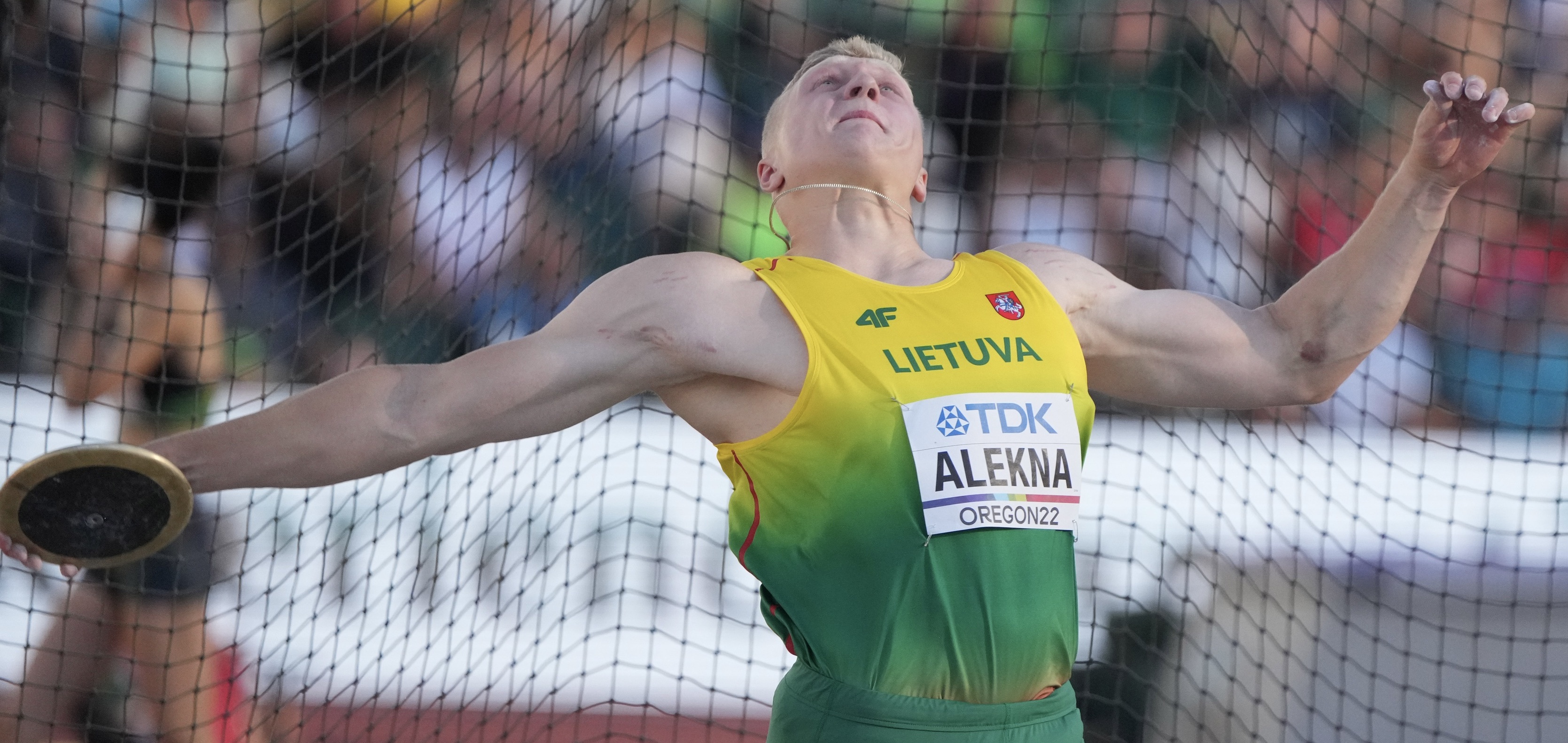 T&F pasaulio čempionatas: Cal’s Mykolas Alekna, būdamas 19 metų, iškovojo sidabrą disko metime