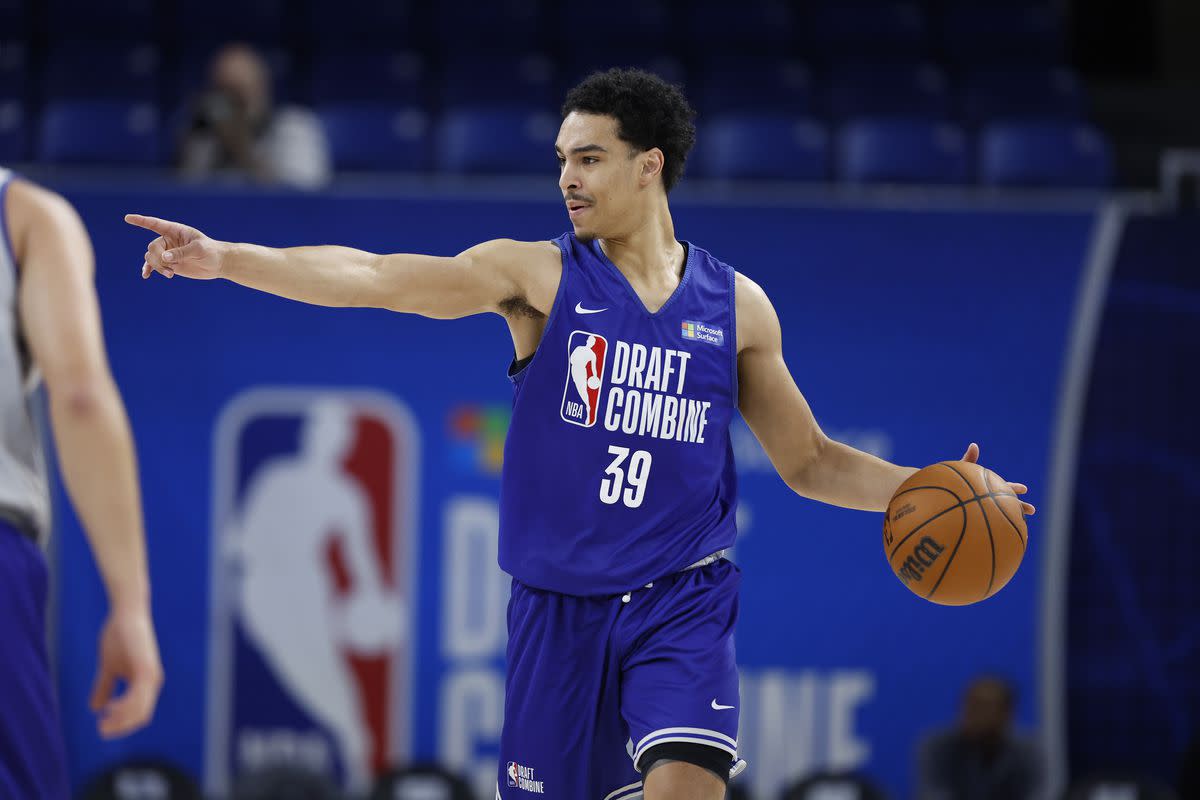 Nembhard leaped up draft boards during the NBA Combine which helped him become the first player in taken in the 2022 NBA Draft's second round (Photo by Kamil Krzaczynski/NBAE via Getty Images).