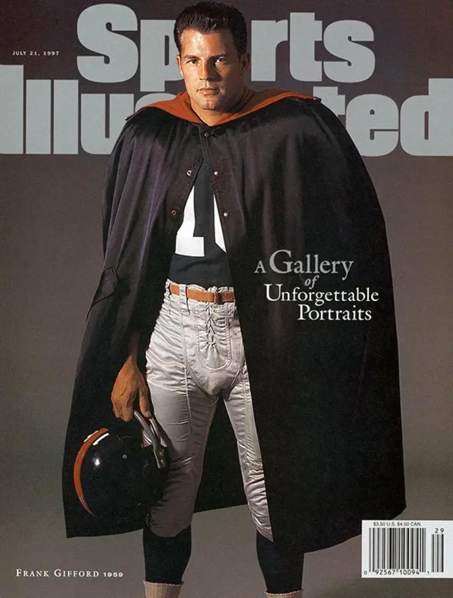 1959 portrait of Frank Gifford on the cover of Sports Illustrated in 1997