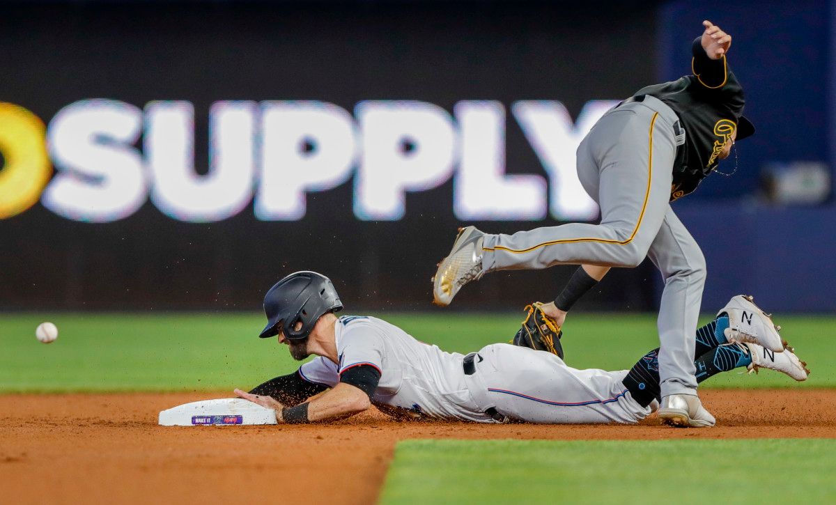 Berti swipes second against the Pirates.