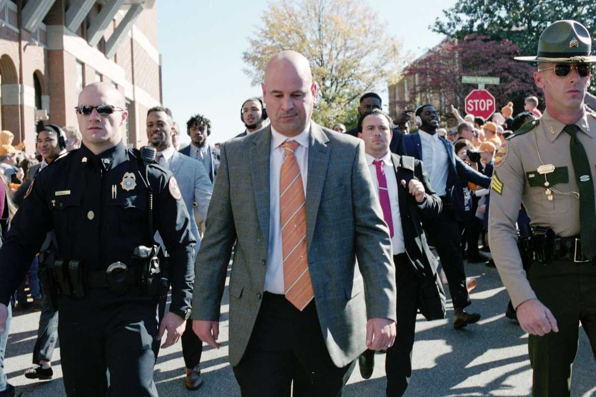 Jeremy Pruitt walks