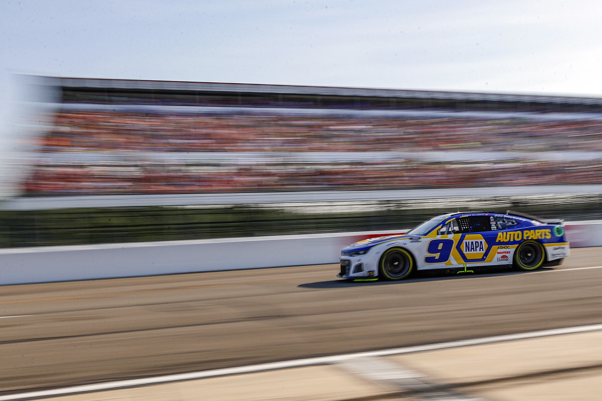 Chase Elliott originally thought he wound up with a third-place finish. But about an hour after Sunday's race, Elliott was awarded the win. Photo courtesy NASCAR Media.
