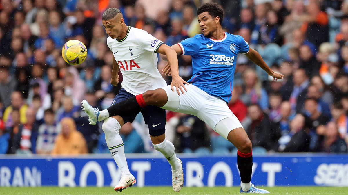 Malik Tillman plays for Rangers vs. Tottenham