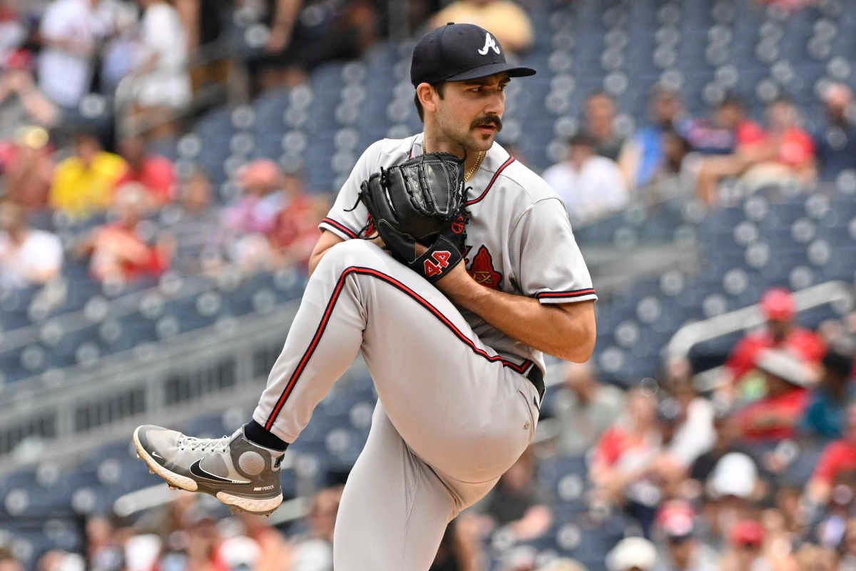Spencer Strider delivers a pitch in Washington.