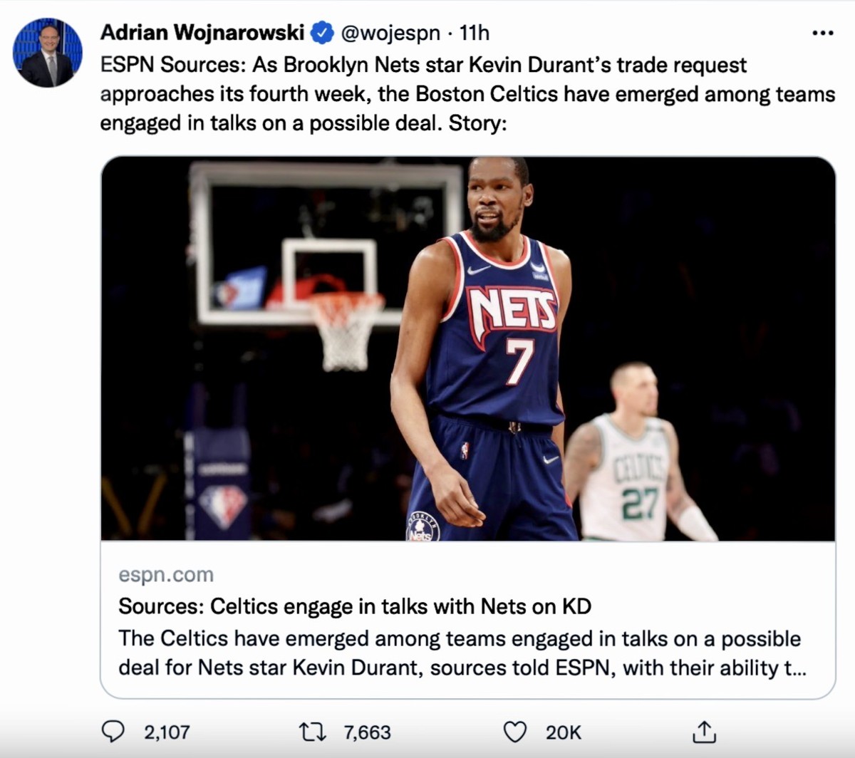 NBA Rumors: This Celtics-Nets Trade Sends Kevin Durant To Boston