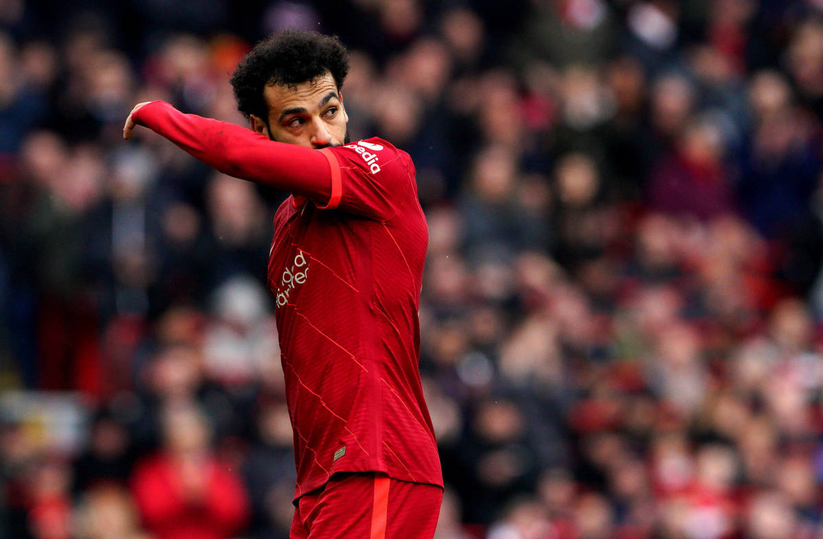 Mo Salah pictured during Liverpool's win over Watford in April 2022