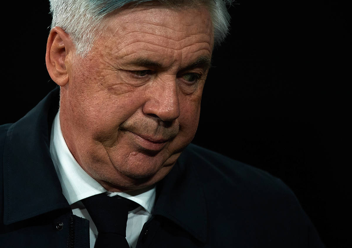 Carlo Ancelotti pictured looking dejected during Real Madrid's 4-0 Clasico defeat by Barcelona