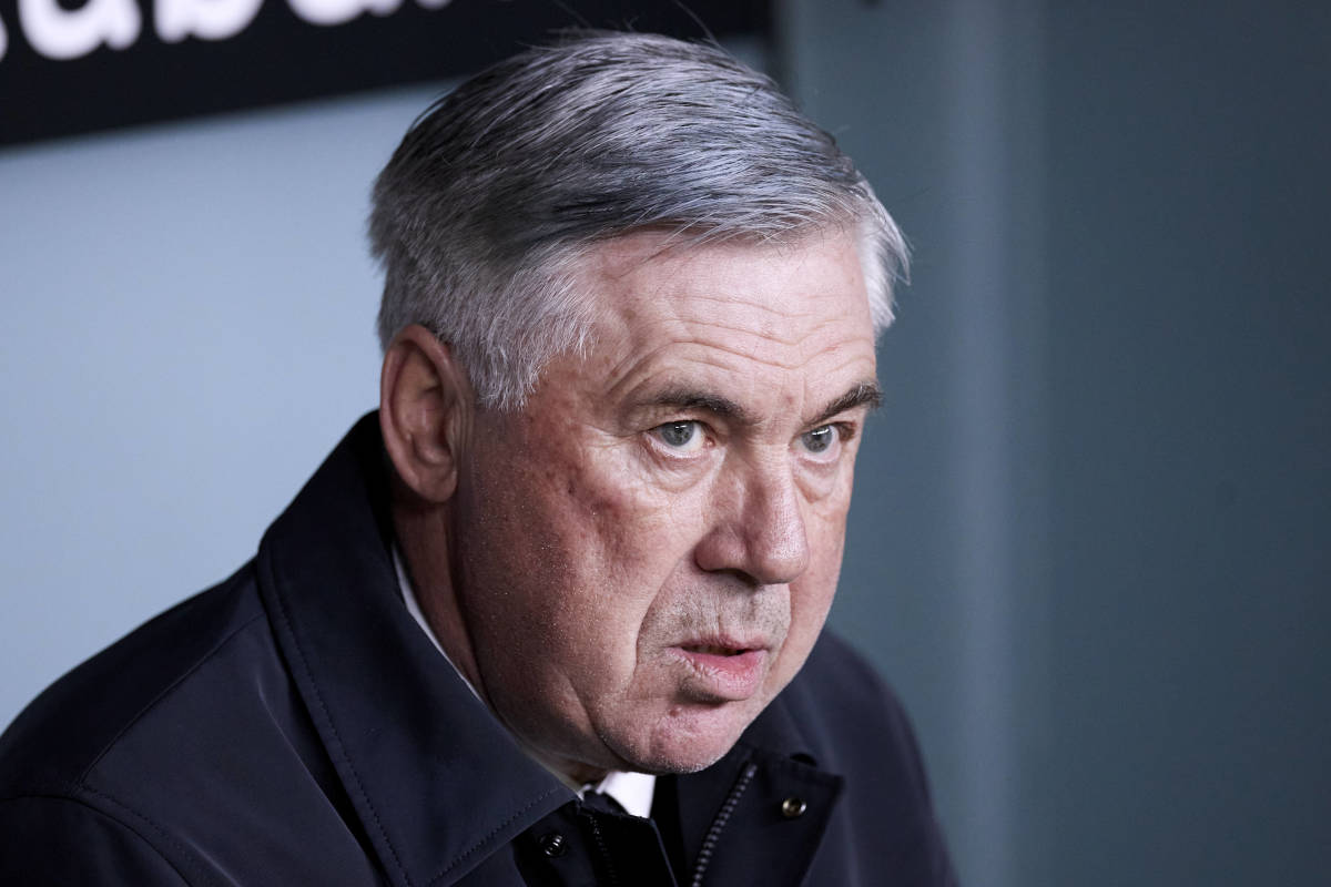 Carlo Ancelotti pictured watching Real Madrid's Copa del Rey defeat by Athletic Bilbao