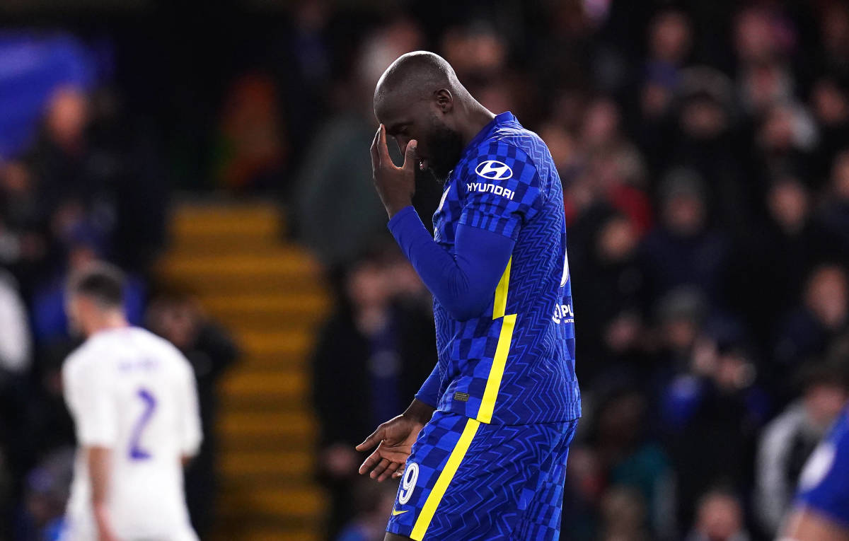 Romelu Lukaku pictured during Chelsea's 3-1 loss to Real Madrid in their Champions League quarter-final first leg in April 2022