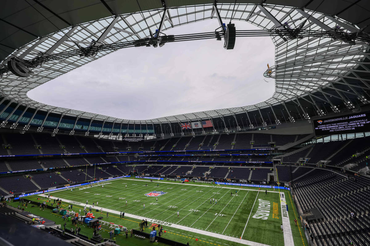 A general view of Tottenham Hotspur Stadium ahead of Miami Dolphins vs Jacksonville Jaguars in 2021