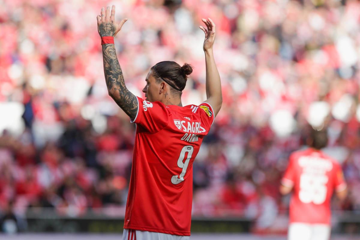 Darwin Nunez pictured in action for Benfica in April 2022