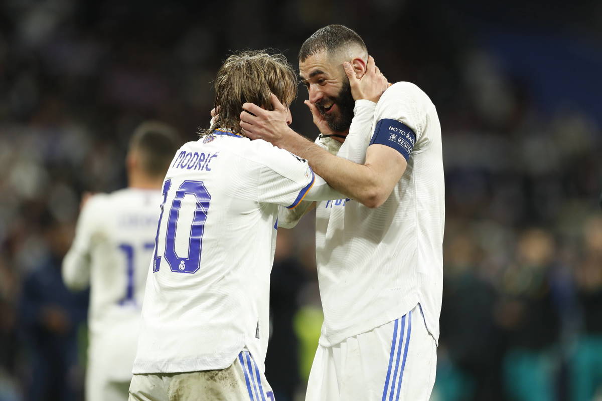 Real Madrid duo Luka Modric and Karim Benzema pictured in March 2022