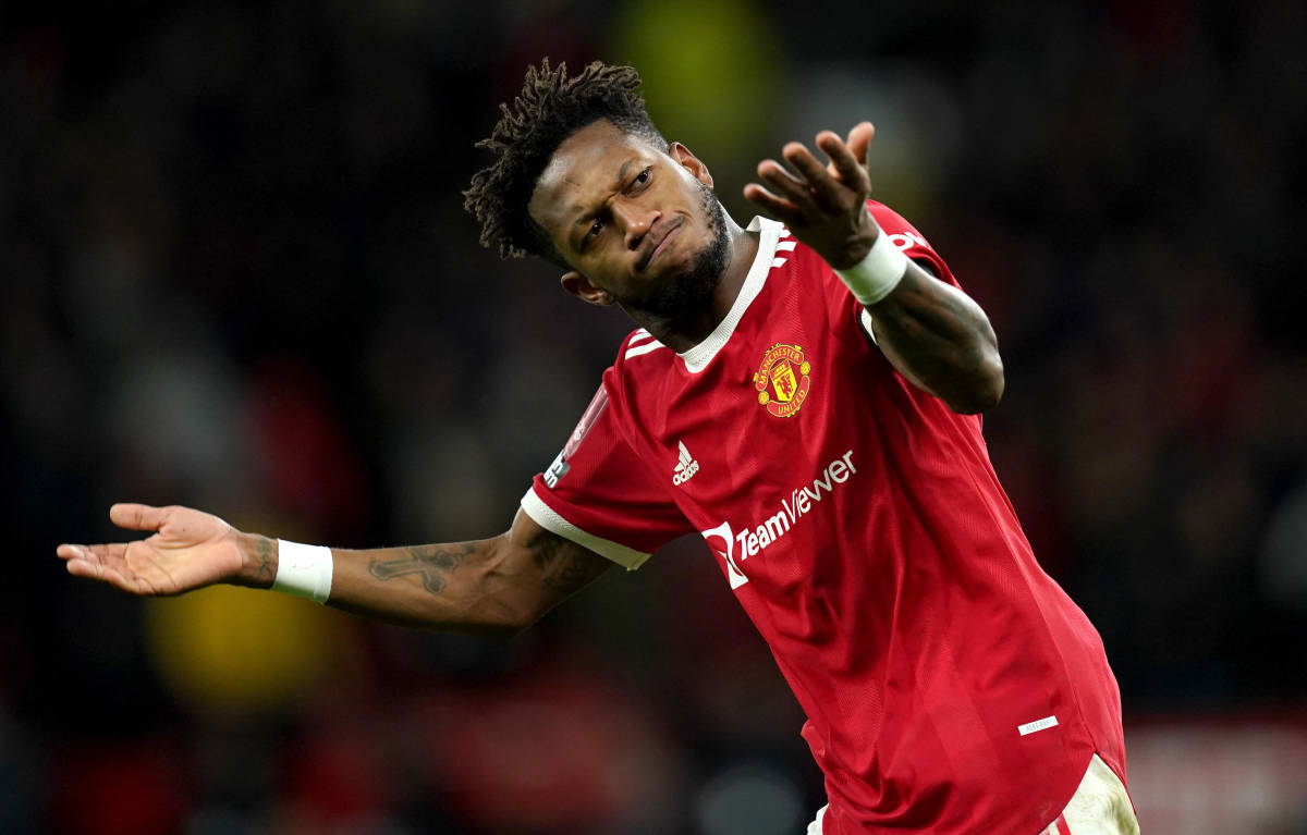 Fred pictured during Manchester United's FA Cup game against Middlesbrough in February 2022