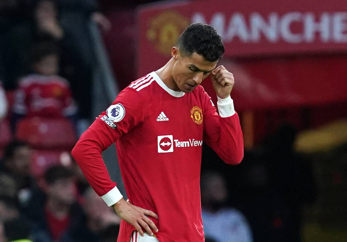 Cristiano Ronaldo pictured during Manchester United's 5-0 defeat against Liverpool in October 2021