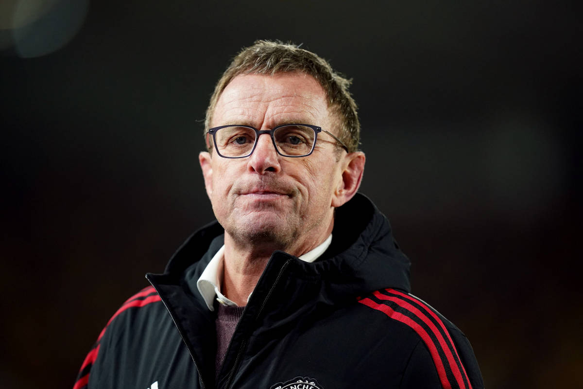 Manchester United interim manager Ralf Rangnick pictured in January 2022
